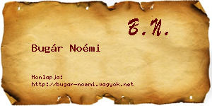 Bugár Noémi névjegykártya