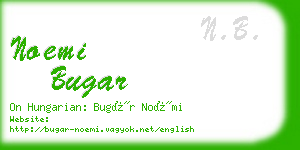 noemi bugar business card